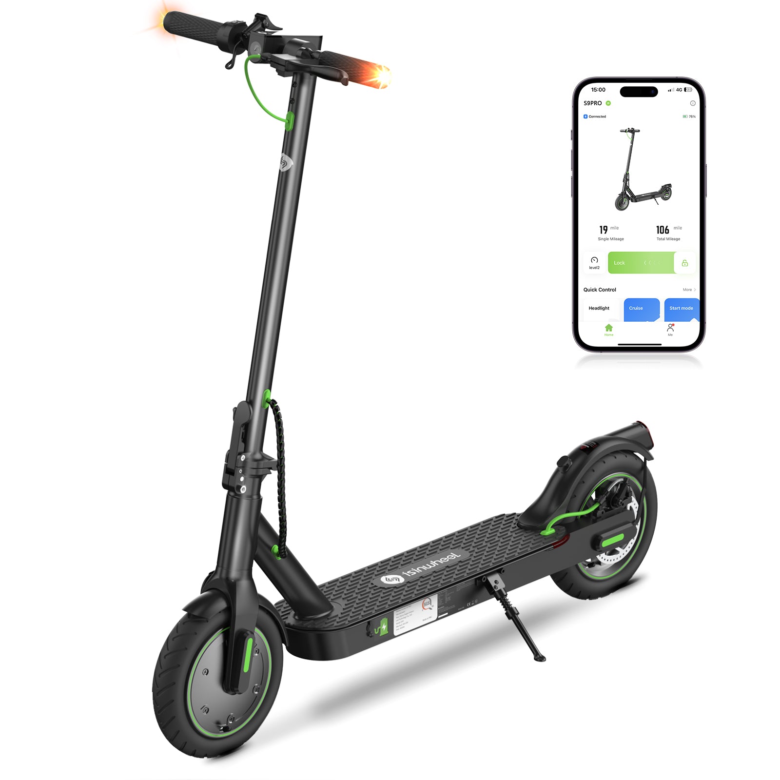 isinwheel S9 Pro Pneumatic Tire Electric Scooter